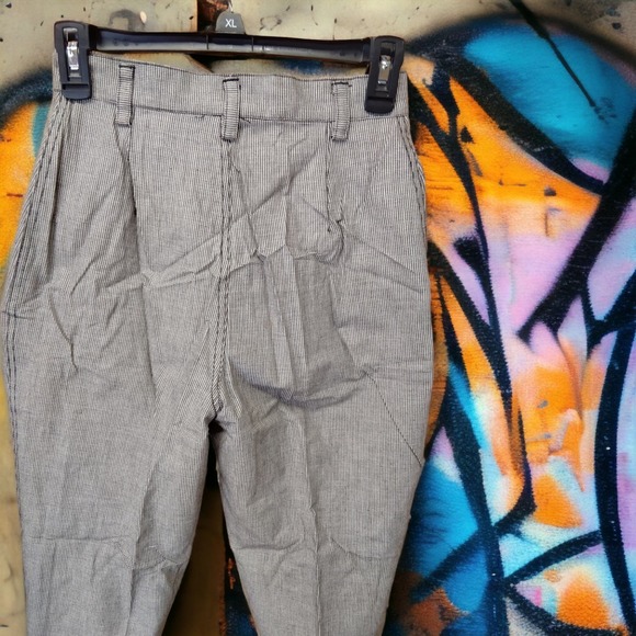 Vintage 80's Houndstooth High Waisted Stirrup Pants Liz wear  sz 6 - Picture 3 of 9